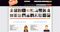Desktop Screenshot of helloroommates.com