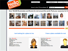 Tablet Screenshot of helloroommates.com